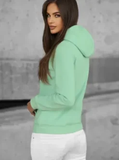 Bluza z kapturem damska miętowa JS/W02Z^Ozonee Discount
