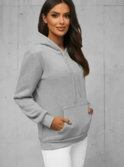 Bluza z kapturem damska szara JS/W02Z^Ozonee Fashion