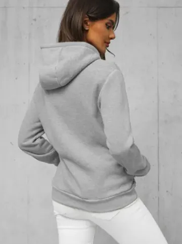 Bluza z kapturem damska szara JS/W02Z^Ozonee Fashion