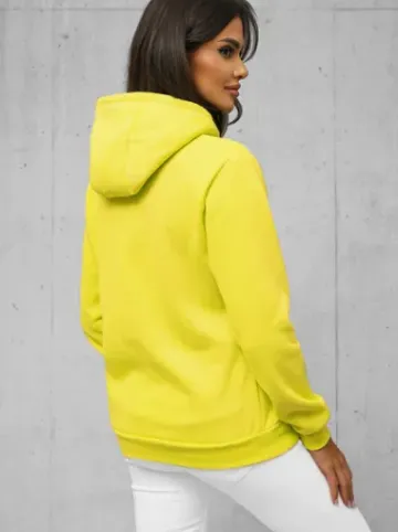 Bluza z kapturem damska żółta-neonowa JS/W02Z^Ozonee Clearance