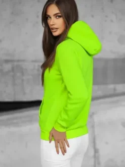 Bluza z kapturem damska zielona-neonowa JS/W02Z^Ozonee Best