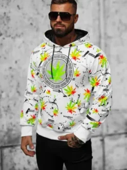 Bluza z kapturem męska biała O/HM650Z^Ozonee Sale