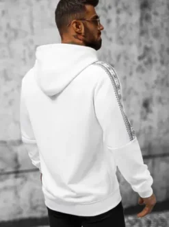 Bluza z kapturem męska biała JS/8B1100/1^Ozonee Discount