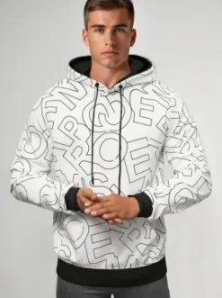 Bluza z kapturem męska biała JS/8B1232/1Z^Ozonee New