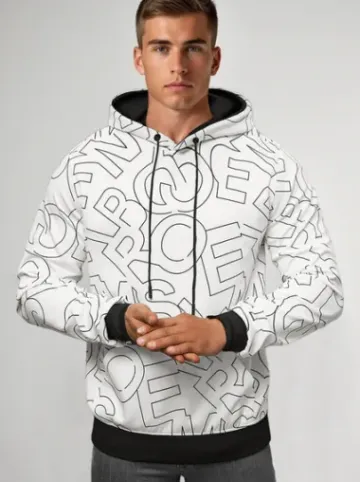 Bluza z kapturem męska biała JS/8B1232/1Z^Ozonee New