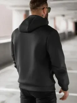 Bluza z kapturem męska czarna JS/27B6502/3Z^Ozonee Hot