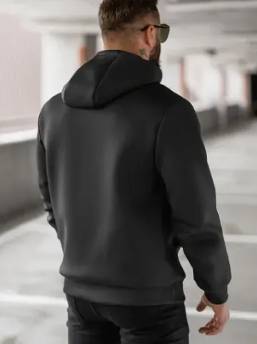 Bluza z kapturem męska czarna JS/27B6502/3Z^Ozonee Hot