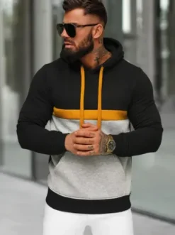 Bluza z kapturem męska czarna JS/8B1319/3^Ozonee Sale