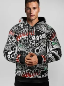 Bluza z kapturem męska czarna O/B270Z^Ozonee New