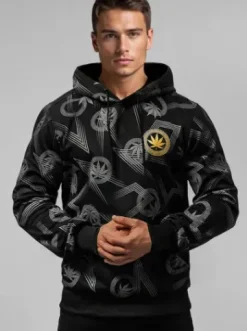 Bluza z kapturem męska czarna O/B271^Ozonee Online
