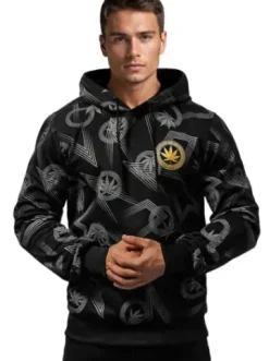 Bluza z kapturem męska czarna O/B271^Ozonee Online