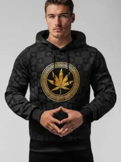 Bluza z kapturem męska czarna O/B265Z^Ozonee Best