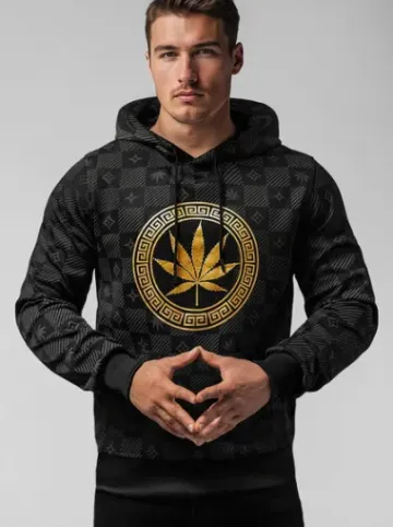 Bluza z kapturem męska czarna O/B265Z^Ozonee Best