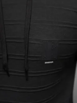 Bluza z kapturem męska czarna O/TB2272^Ozonee Discount
