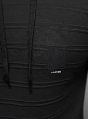 Bluza z kapturem męska czarna O/TB2272^Ozonee Discount