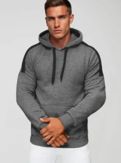 Bluza z kapturem męska grafitowa JS/8B1318/5Z^Ozonee Online