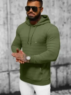 Bluza z kapturem męska khaki O/TB2272^Ozonee New