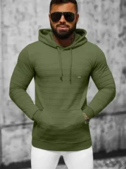 Bluza z kapturem męska khaki O/TB2272^Ozonee New