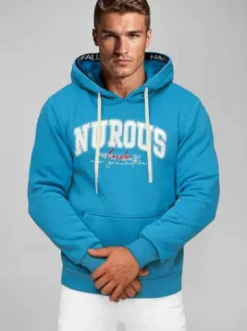 Bluza z kapturem męska niebieska O/TT30510^Ozonee New