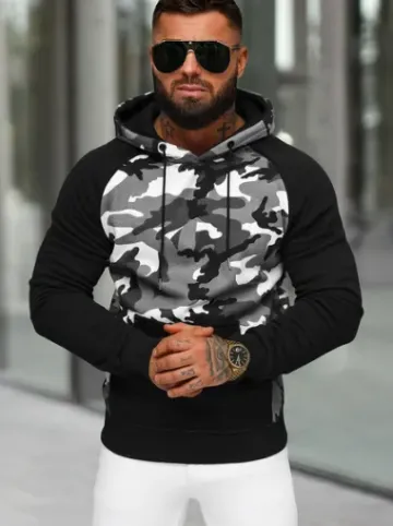 Bluza z kapturem męska szara JS/8B158/2^Ozonee Online