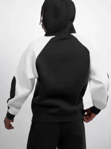 Bluza z kapturem oversize czarna O/SWE23037Z^Ozonee Fashion