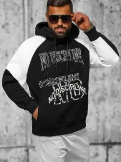 Bluza z kapturem oversize czarna O/SWE23037^Ozonee Best