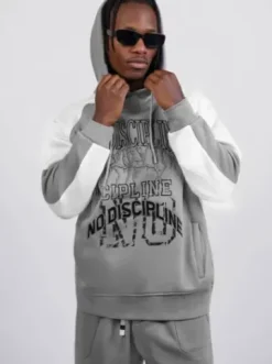 Bluza z kapturem oversize szara O/SWE23037Z^Ozonee Hot