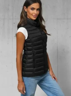 Kamizelka damska pikowana czarna JS/16M9155/392^Ozonee New