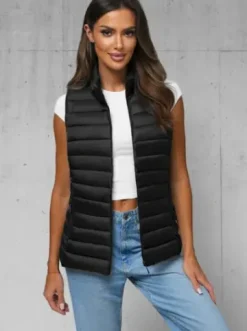 Kamizelka damska pikowana czarna JS/16M9155/392^Ozonee New
