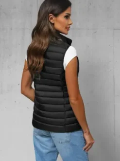 Kamizelka damska pikowana czarna JS/16M9155/392^Ozonee New