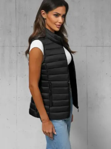Kamizelka damska pikowana czarna JS/16M9155/392^Ozonee New