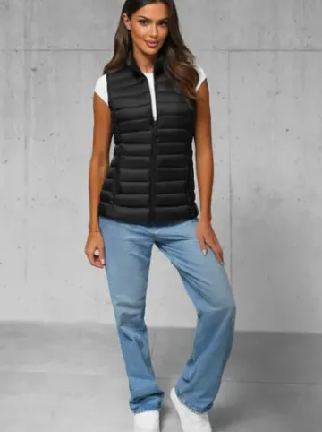 Kamizelka damska pikowana czarna JS/16M9155/392^Ozonee New