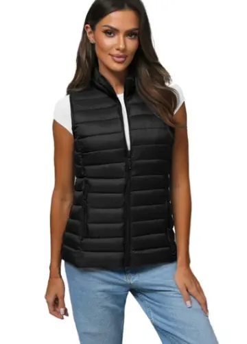 Kamizelka damska pikowana czarna JS/16M9155/392^Ozonee New