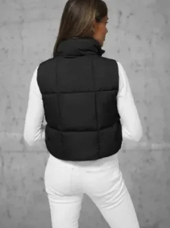Kamizelka damska pikowana czarna JS/16M9079/392Z^Ozonee Discount