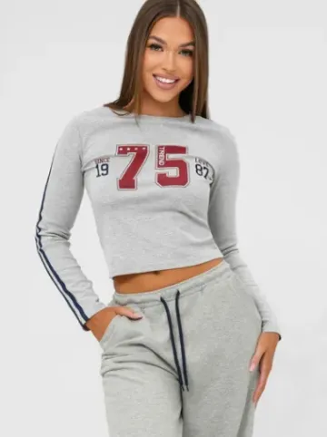 Komplet dresowy damski dwuczęściowy szary JS/M60815AB^Ozonee Hot