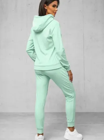 Komplet dresowy damski welurowy miętowy JS/8C1176/39Z^Ozonee Fashion