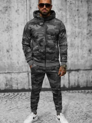 Komplet dresowy męski grafitowy O/8B159/5^Ozonee Discount