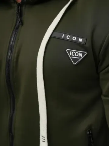Komplet dresowy męski khaki O/LN11760^Ozonee Discount