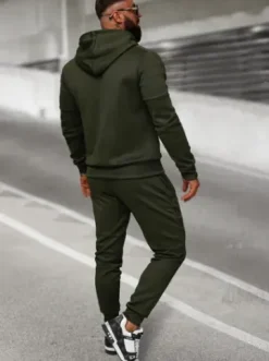 Komplet dresowy męski khaki O/LN11760^Ozonee Discount