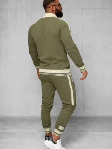 Komplet dresowy męski khaki O/FF5030AB^Ozonee Online