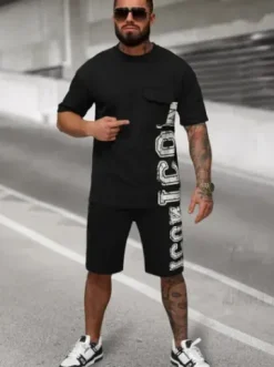 Komplet dresowy męski loose fit czarny JS/27C6531/3^Ozonee Sale
