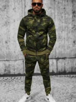 Komplet dresowy męski zielony O/8B159/29^Ozonee Discount