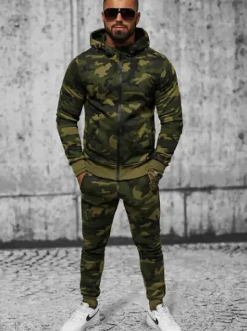Komplet dresowy męski zielony O/8B159/29^Ozonee Discount