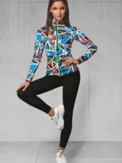 Komplet sportowy dwuczęściowy damski kolorowy O/22095Z^Ozonee Discount