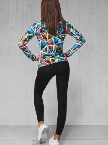 Komplet sportowy dwuczęściowy damski kolorowy O/22095Z^Ozonee Discount