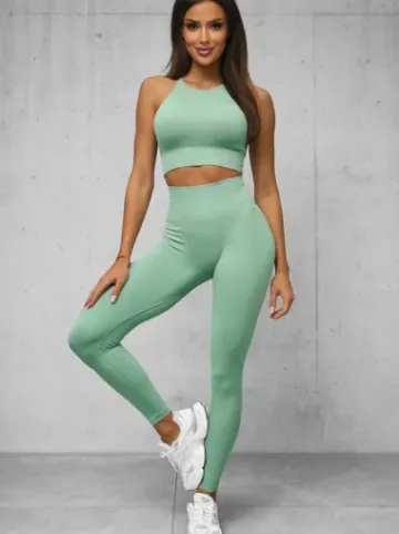 Komplet sportowy dwuczęściowy damski miętowy O/YJS7714^Ozonee New