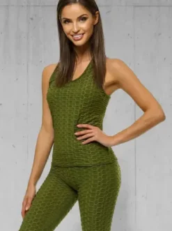 Komplet sportowy dwuczęściowy khaki JS/YW88037/7^Ozonee Best