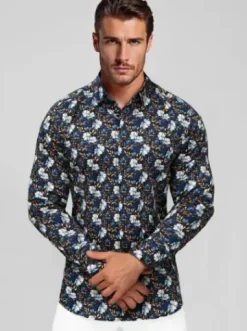 Koszula męska granatowa O/V153^Ozonee Fashion