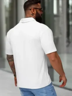 Koszulka męska polo biała O/YN2/593^Ozonee Fashion