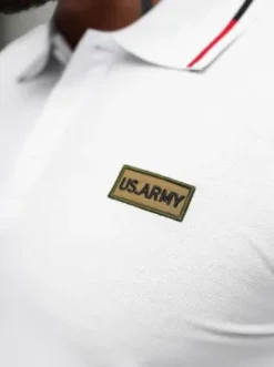 Koszulka męska polo biała NB/MT3144^Ozonee Outlet